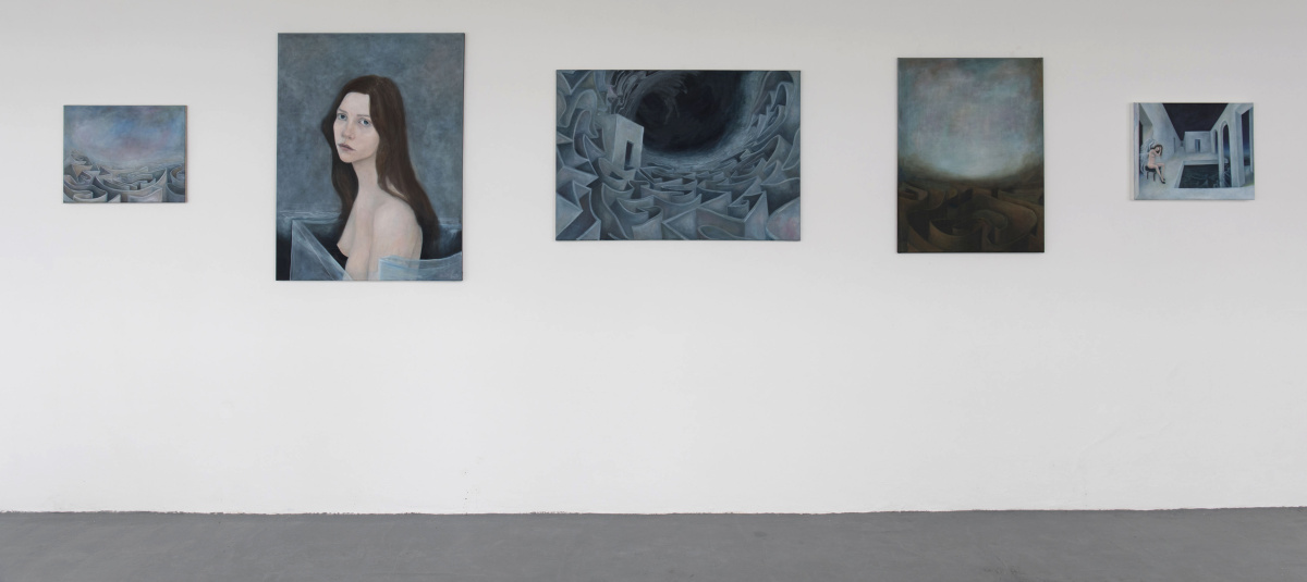 Installation photo of painting by Erna Mist, Slade BA/BFA Degree Show 2023