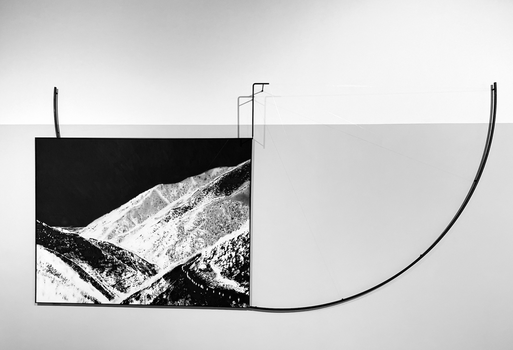 Black and white, installation, painting